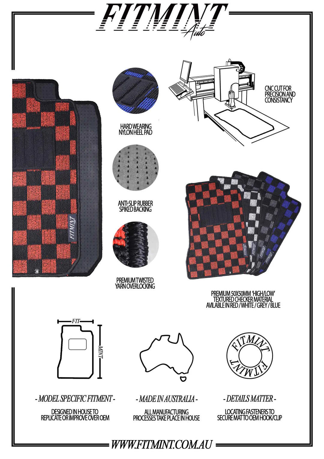 JZX100/90 CHECKER FLOOR MATS